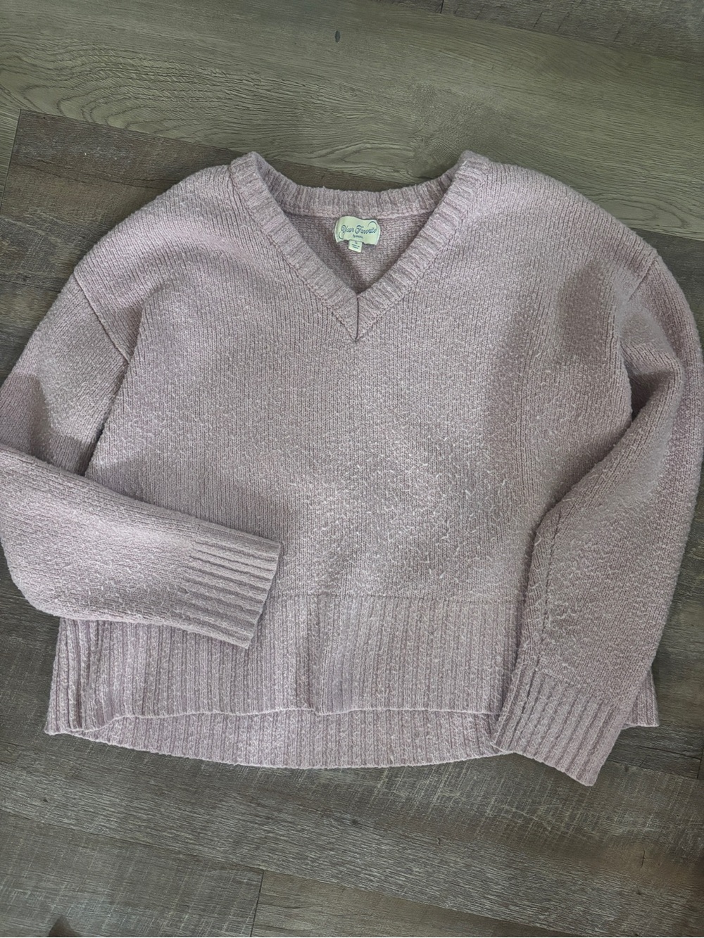 PacSun Dusty Pink V-Neck Chenille Sweater